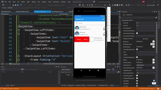 How to Implement Swipe View in ListView using Xamarin Forms | SwipeView | Left Swipe | Right Swipe смотреть онлайн