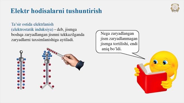 Fizika Fani 8-sinf 1-dars. Elektr Paydo Bo'lishi