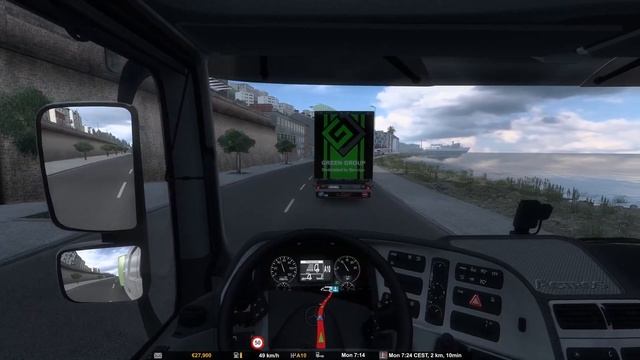 Rainy days are also equally attractive | ETS2 Grand Utopia Map (14) | 2k-Gameplay-Xbox Controller смотреть онлайн