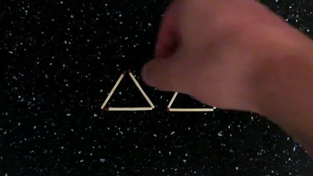 Передвиньте одну спичку так, чтобы получилось четыре треугольника ๏̯͡๏ Головоломки со спичками #25 смотреть онлайн