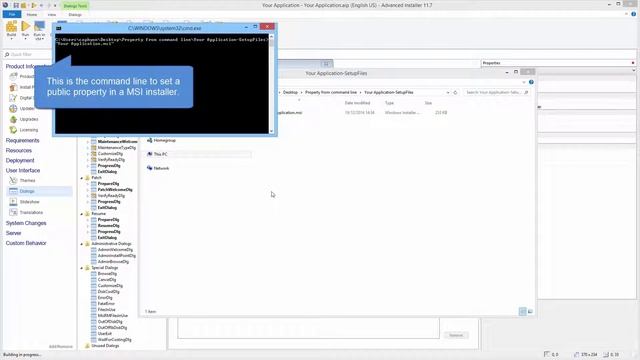Set Windows Installer property from the command line смотреть онлайн