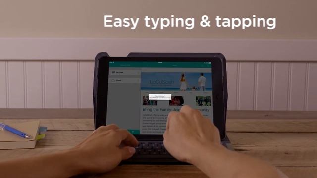 Logitech Type+ Protective Case With Integrated Keyboard for iPad Air 2 смотреть онлайн