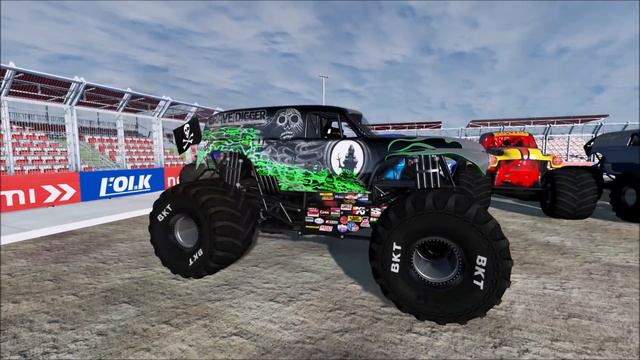 Monster Jam Video Game Grave Digger Backflip Championship | BeamNG Drive