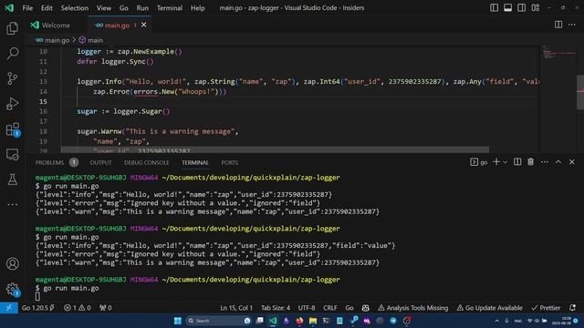 Zap Logger In Go | How Create And Customize Structured Logger