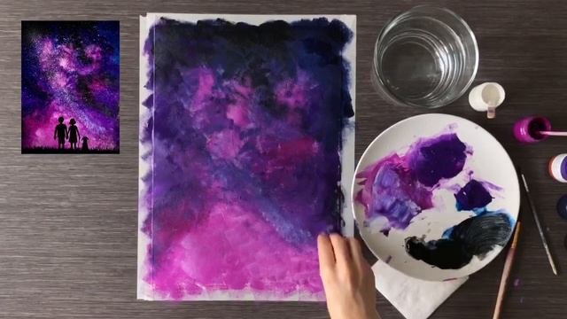 КАК НАРИСОВАТЬ ЗВЁЗДНОЕ НЕБО? смотреть онлайн