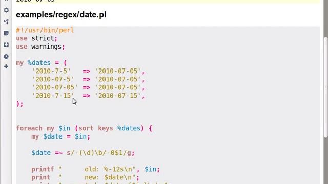 Beginner Perl Maven tutorial: 10.13 - Fixing dates using Regexes смотреть онлайн