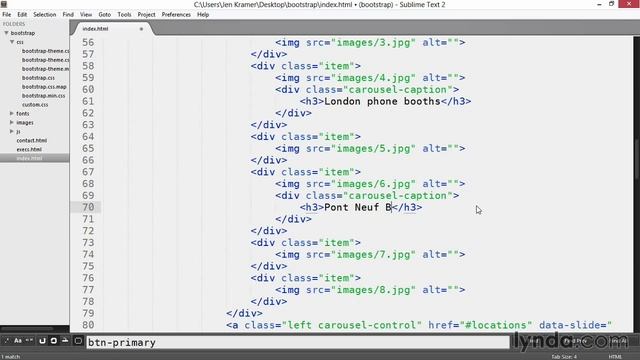 04 Adding captions to the carousel смотреть онлайн