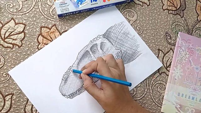 Dinosaur sketch Carcharodontosaurus sketch смотреть онлайн