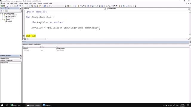 Excel VBA Online Course - 5.4.3 Cancelling the Excel Input Box смотреть онлайн