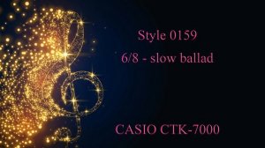 Cтиль для синтезаторов CASIO # 0159 - 6/8 ballad casio ctk - 7000  Ennio Morricone   Chi mai
