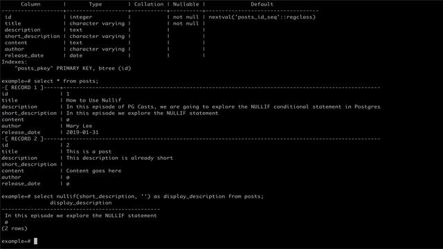 Postgres Conditionals: How to Use Nullif смотреть онлайн