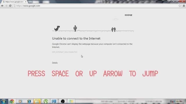 Hidden game 'Dino Desert Run' in Chrome Browser смотреть онлайн