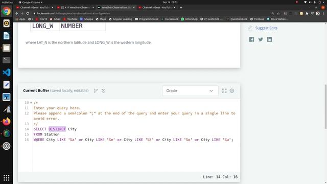 #12 Weather Observation Station 7 | HackerRank SQL Solutions смотреть онлайн