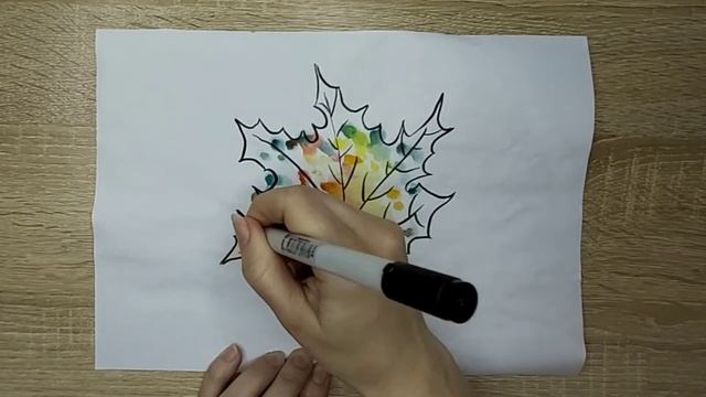 пошагово рисуем кленовый лист в технике монотипия смотреть онлайн