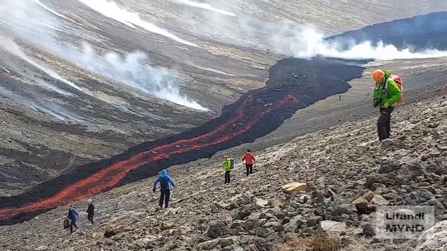 Iceland Volcano - The New Big Lavafall In Nátthagi Fagradalsfjall