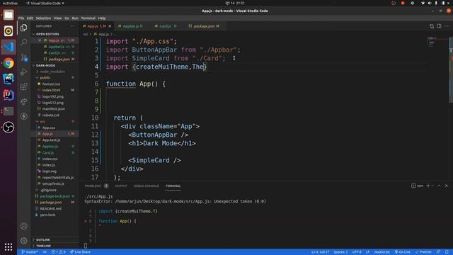 How to make a dark theme using react | Add dark theme on react | material ui смотреть онлайн
