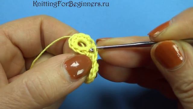 Вязаный цветок Crochet flower pattern 92 смотреть онлайн
