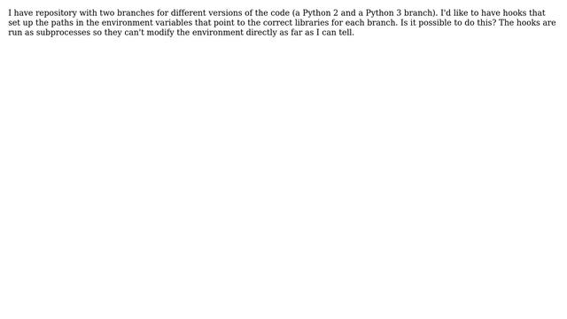 How to modify the current environment from a git hook? смотреть онлайн