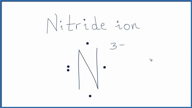 How to Draw the Lewis Dot Structure for N 3- (Nitride ion) смотреть онлайн
