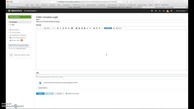 OnlyOffice : Publier dans les forums смотреть онлайн