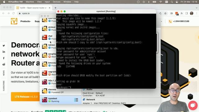 Installing VyOS Router Software in VirtualBox смотреть онлайн
