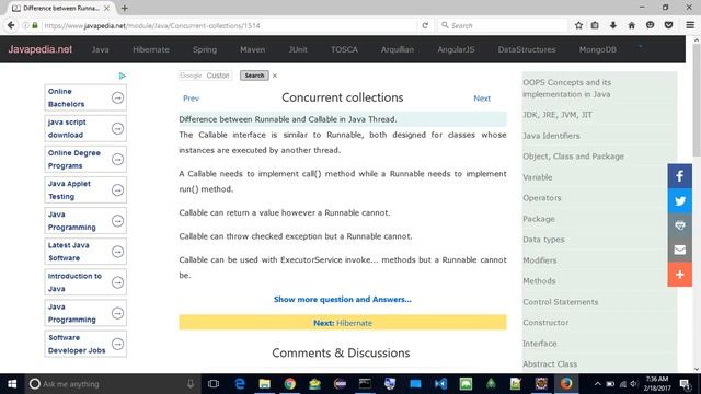 Difference between Runnable and Callable in Java Thread.
| javapedia.net смотреть онлайн