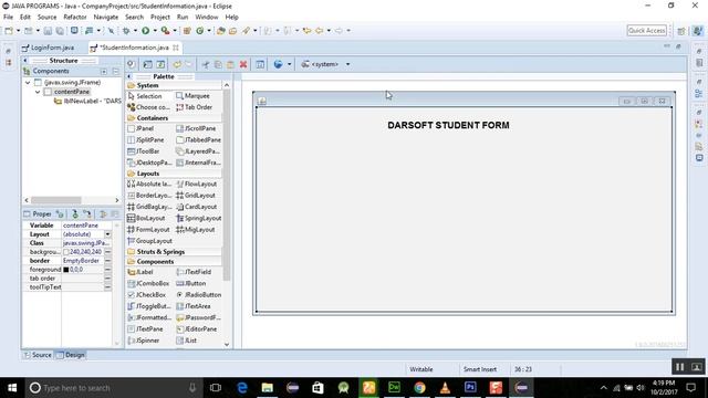 JAVA ECLIPSE GUI TUTORIAL 6 HOW TO OPEN A SECOND JFRAME FORM смотреть онлайн