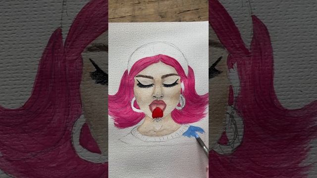 Drawing a portrait #art #painting #drawing #creative #idea #tutorial #artprocess #portrait #sketch смотреть онлайн