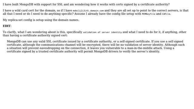 MongoDB SSL Certs смотреть онлайн