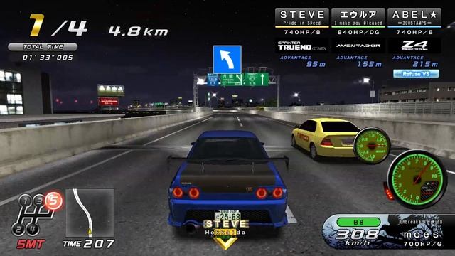 Wangan Midnight MAXIMUM TUNE 6R - PC ONLINE Server - online ghost battle - Fukuoka course смотреть онлайн