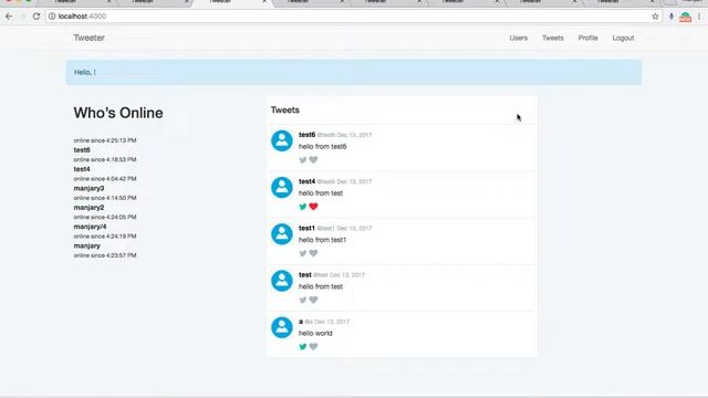 tweeter in phoenix server using websockets by Manjary and Rameshwari смотреть онлайн