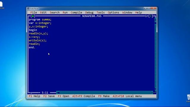 Знакомство с Turbo Pascal - 02 смотреть онлайн
