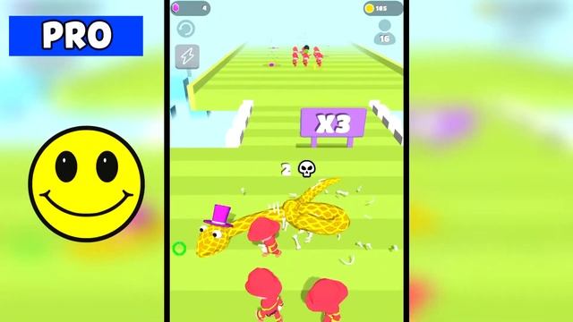 Snake Master 3D - NOOB vs PRO vs HACKER | Max Level Growing of Snake смотреть онлайн
