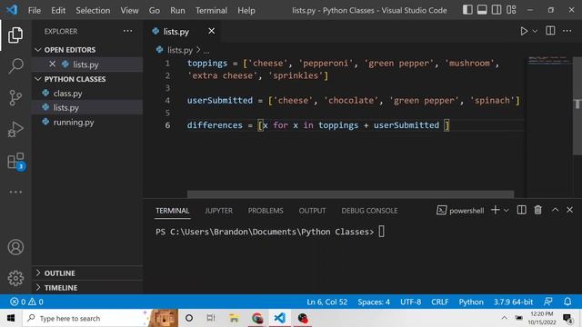 Get List Differences with List Comprehensions in Python - Python Tutorial смотреть онлайн