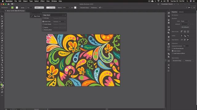 How to use THE MAGIC WAND TOOL in Adobe Illustrator смотреть онлайн