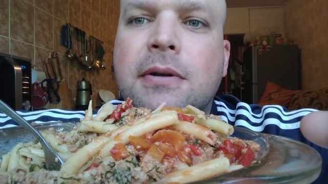 МУКБАНГ МАКАРОНЫ ПО-ФЛОТСКИ | mukbang navalpasta смотреть онлайн