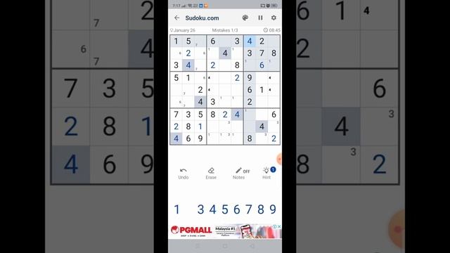 Sudoku.com Daily Challenge - Puzzle Date: 2021, Jan 26 смотреть онлайн