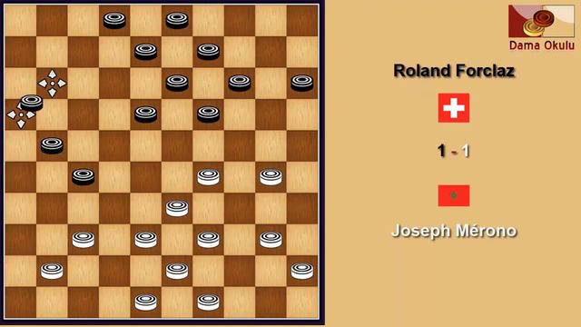 Joseph Mérono (MAR) - Roland Forclaz (SUI). World Championship in International Draughts. 1956. смотреть онлайн