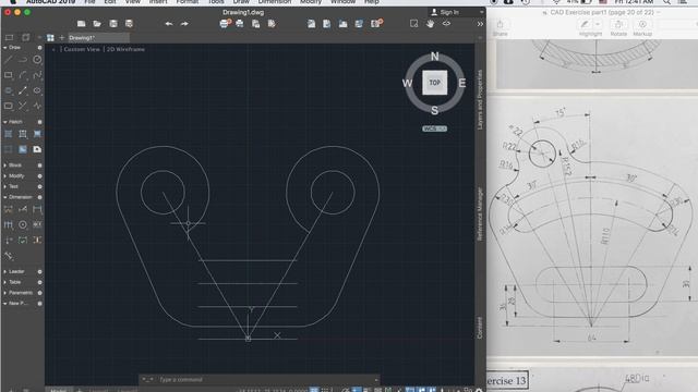 AutoCad Exercise 22 смотреть онлайн