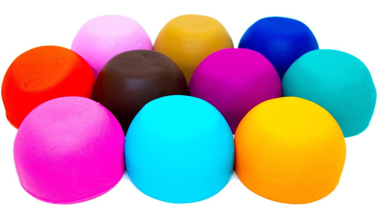 Учить Цвета на Русском и Английском языке - Шарики из Пластилина Плей До с Игрушками из Мультиков смотреть онлайн