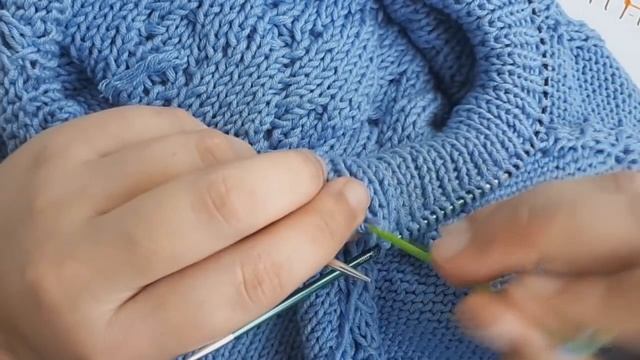AlinaVjazet. Как закрыть резинку 1*1 иглой. смотреть онлайн