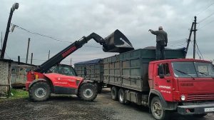Работа погрузчика Manitou MTL-X 1040 PS 140 Осваиваем французский аппарат.