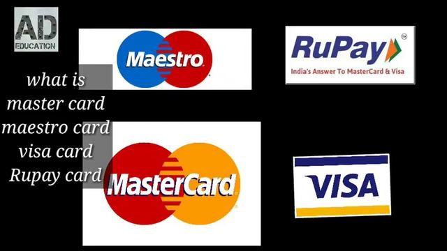 DIFFERENCE BETWEEN MASTERCARD, VISA, RUPAY ,MAESTRO ATM/ DEBIT CARD