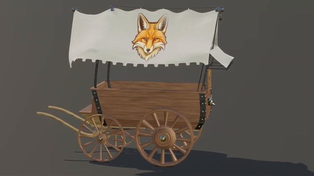 Телега от нейросети 3D в блендер смотреть онлайн