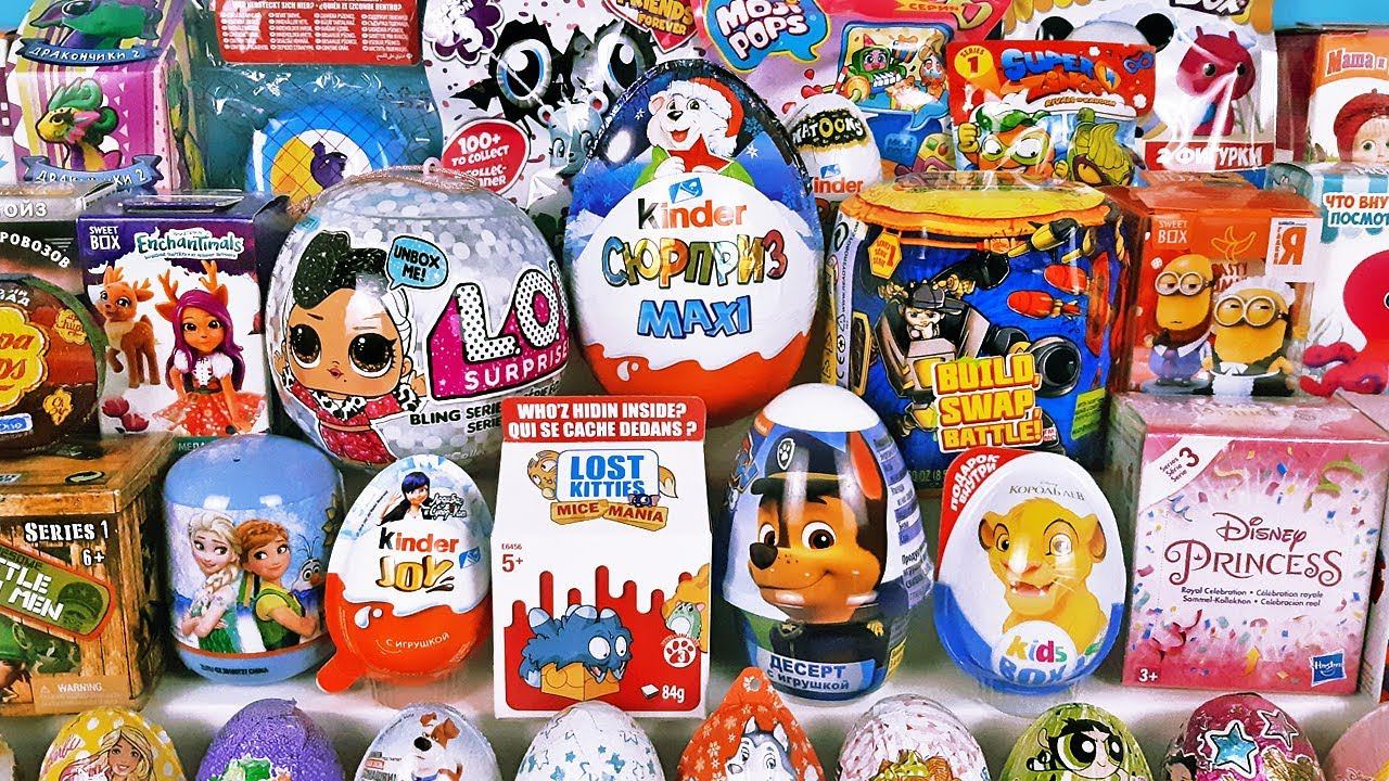50 СЮРПРИЗОВ! МЕГА ВЫПУСК! Холодное сердце,куклы ЛОЛ, Машинки,ПОНИ,LOL Kinder Surprise Eggs unboxing смотреть онлайн