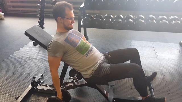 Подъем гантелей на бицепс на наклонной скамье смотреть онлайн