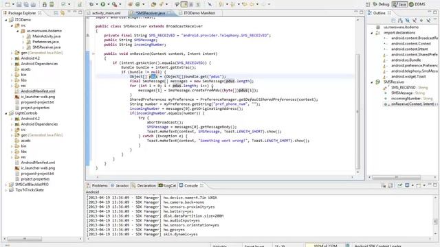 Creating an Android Application - Part 2: Creating and Registering a BroadcastReceiver смотреть онлайн