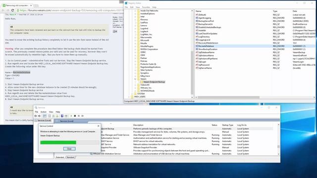 How to manually reset your Veeam Endpoint Backup FREE backups database смотреть онлайн