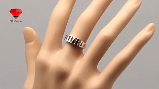 Bije.ru: Графичное кольцо с родиевым покрытием Rose (Роза) смотреть онлайн