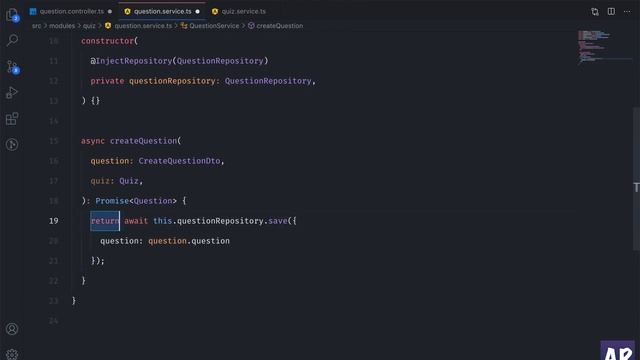 08 Entity relation with TypeORM and saving questions смотреть онлайн